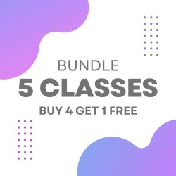 Bundle 5 Classes and Save - Buy 4 Get 1 Free class!